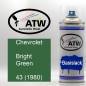 Preview: Chevrolet, Bright Green, 43 (1980): 400ml Sprühdose, von ATW Autoteile West.